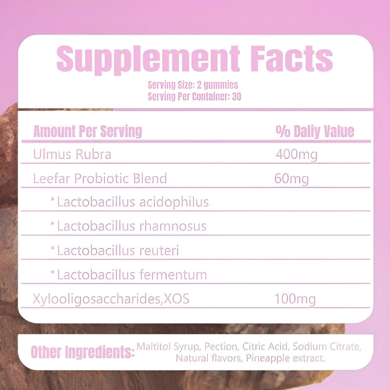 Women’s Probiotic + Slippery Elm Gummies for Enhanced Intimate Health