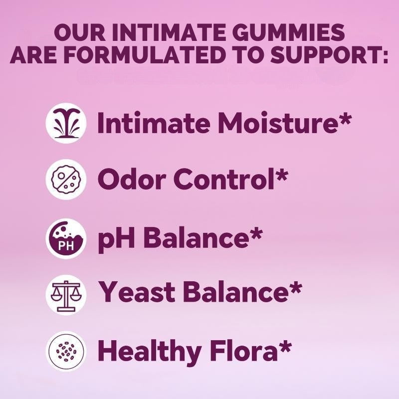 Women’s Probiotic + Slippery Elm Gummies for Enhanced Intimate Health