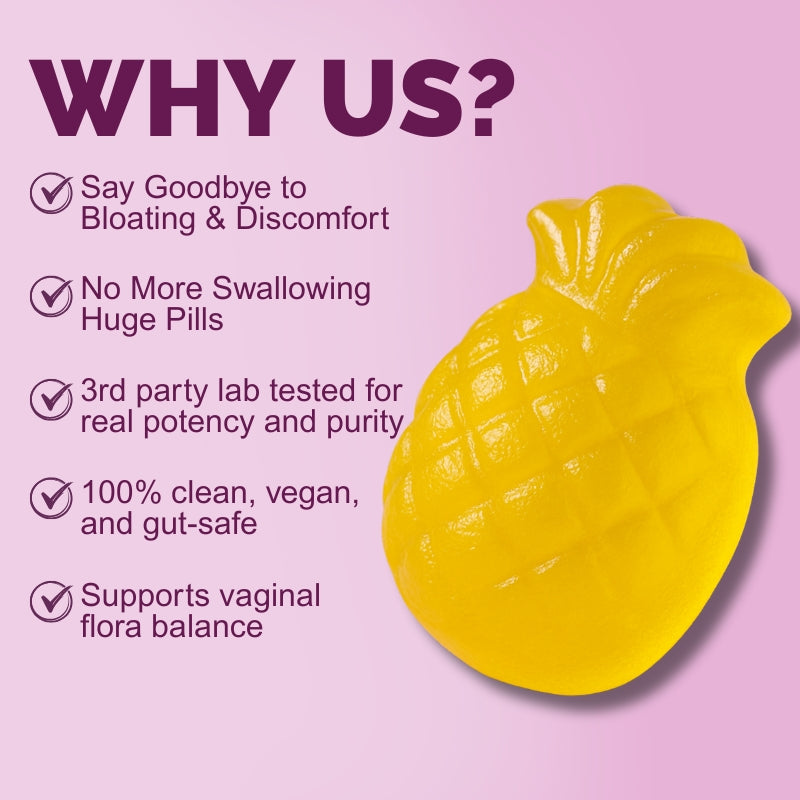 Women’s Probiotic + Slippery Elm Gummies for Enhanced Intimate Health