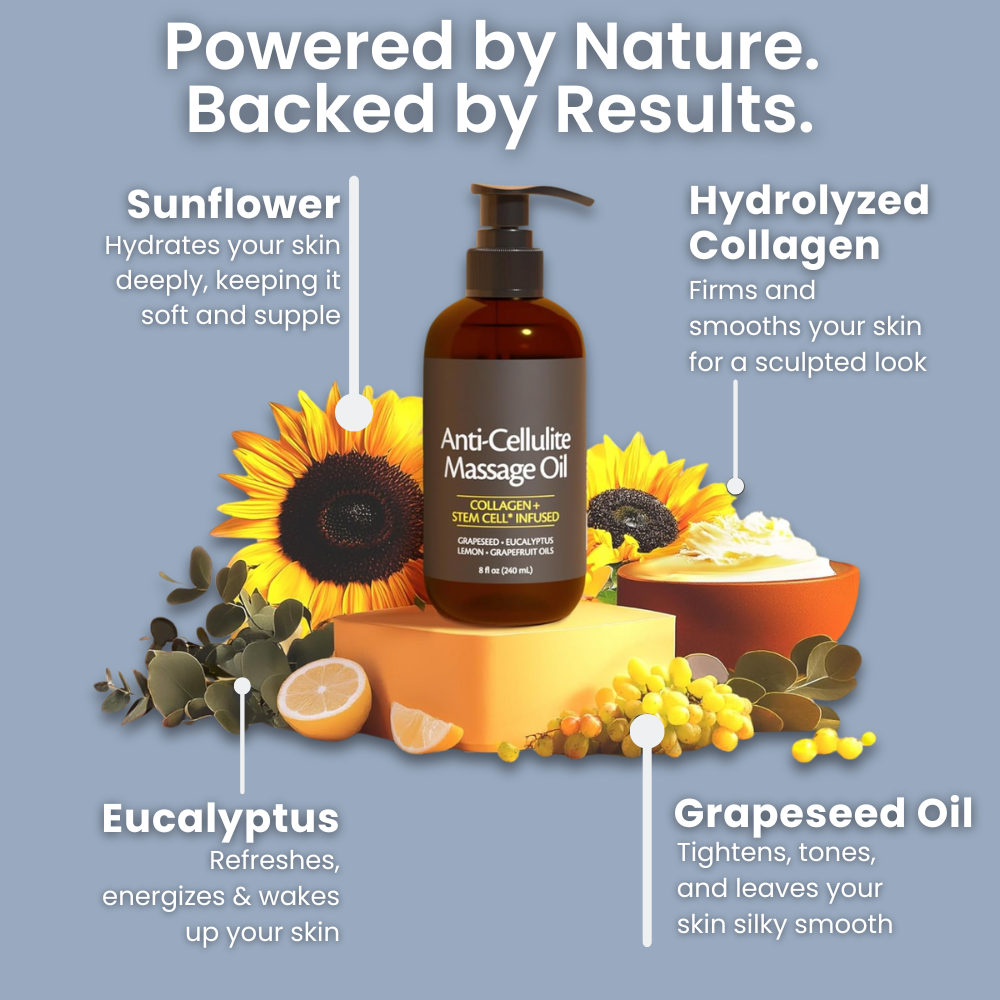 CelluGone™ - Anti Cellulite Roller + Massage Oil Kit