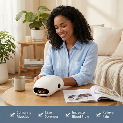 Cordless Hand Massager with Heat and Compression for Arthritis and Carpal Tunnel