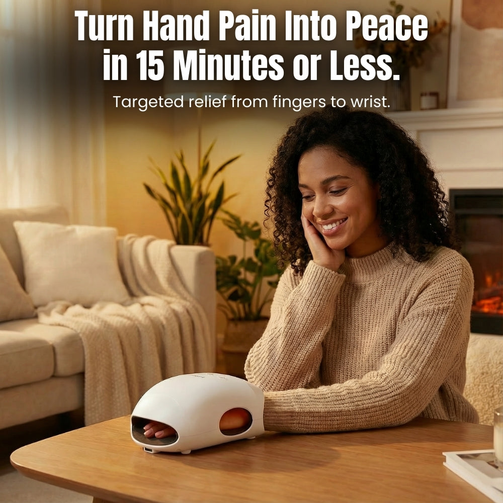 Cordless Hand Massager with Heat and Compression for Arthritis and Carpal Tunnel